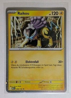 Raikou 048/132 Holo Mega Entwicklung Pokemon Karte Deutsch Near Mint