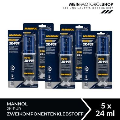 Mannol 2K-PUR Zweikomponentenklebstoff 5x24 ML