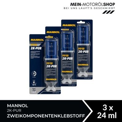 Mannol 2K-PUR Zweikomponentenklebstoff 3x24 ML