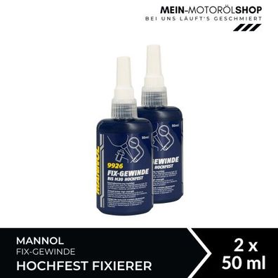Mannol Fix-Gewinde Hochfest Fixierer 2x50 ML