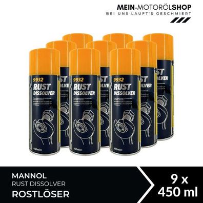 Mannol Rust Dissolver Rostlöser 9x450 ML