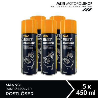 Mannol Rust Dissolver Rostlöser 5x450 ML