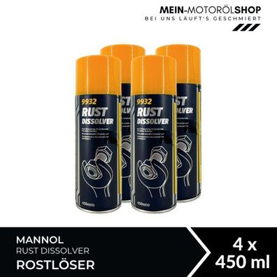 Mannol Rust Dissolver Rostlöser 4x450 ML