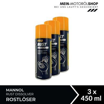 Mannol Rust Dissolver Rostlöser 3x450 ML