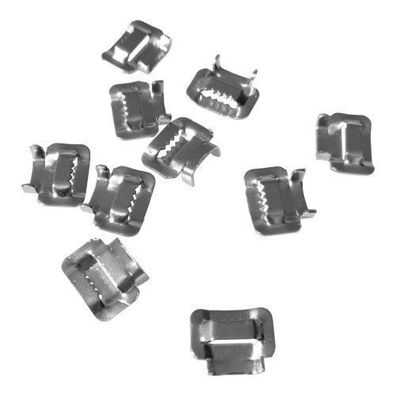 10Stk. Edelstahl Schlaufen Clip Style Ear-Lock 10mm V2A für Edelstahlband L-B 49