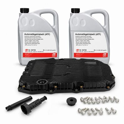 10L Automatikgetriebe Öl + Ölwanne Hydraulikfilter für Mercedes 9G-Tronic 725.0