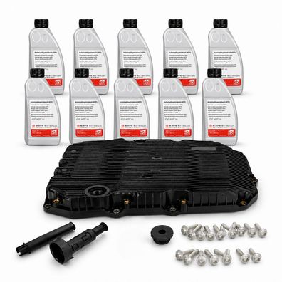 10L Automatikgetriebe Öl + Ölwanne Hydraulikfilter für Mercedes 9G-Tronic 725.0