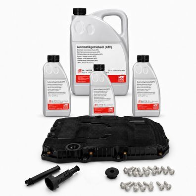 8L Automatikgetriebe Öl + Ölwanne Hydraulikfilter für Mercedes 9G-Tronic 725.0