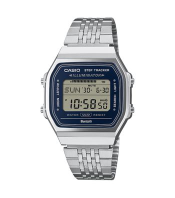 Casio Vintage Unisex Uhr dunkelblau ABL-100WE-2AEF Digital, Bluetooth, Schrittzähler
