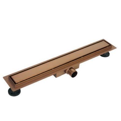 Duschrinnen Edelstahl DUPLEX NEXT 80 cm in Kupfer, Abfluss Befliesbar 2in1