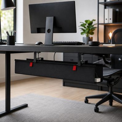 Best For Home Kabelkanal für Schreibtisch zur ordentlichen Kabelverwaltung mit Klappe