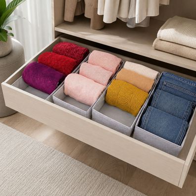 Best For Home Kleideraufbewahrungsbox für PAX-Schubladen mit 4 Fächern zur Ordnung