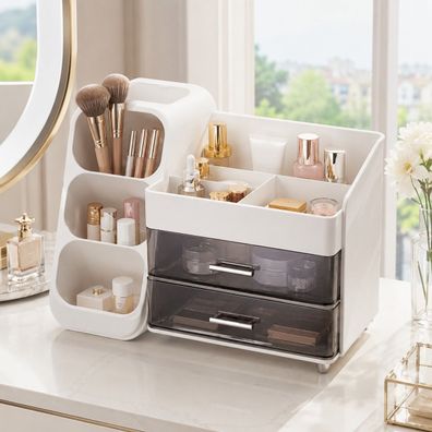 Best For Home Kosmetik Organizer mit Schubladen und 8 Fächern für Make-up und Pflege