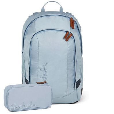 satch Air Set aus air + Schlamperbox AirBsc-2025, Nordic Ice Blue, Mädchen & Jungen