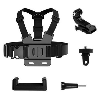 GoPro Brustgurt Zubehoerset 5-in-1 fuer Action-Kameras GoPro, DJI, Insta360, SJCam