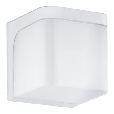 96255 EGLO LED Aussen-Wandleuchte "JORBA" ALU weiß 11x11x11cm