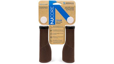 Herrmans Griff "Nucore Tour" SB-verpackt, 130 mm, peak, brown