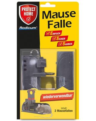 Protect Home Rodicum Mausefalle 2 Stück wiederverwendbar