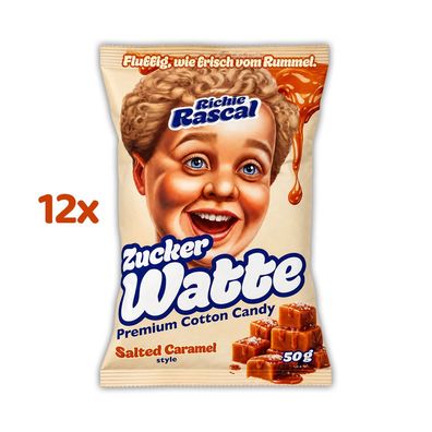 Richie Rascal Zuckerwatte Salted Caramel Style 12x 50g Beutel