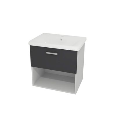 Kolpa EVELIN Schrank mit Waschbecken OUE 65 II GRAY/ANT