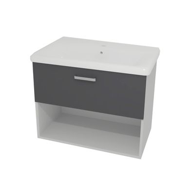 Kolpa EVELIN Schrank mit Waschbecken OUE 80 II GRAY/ANT