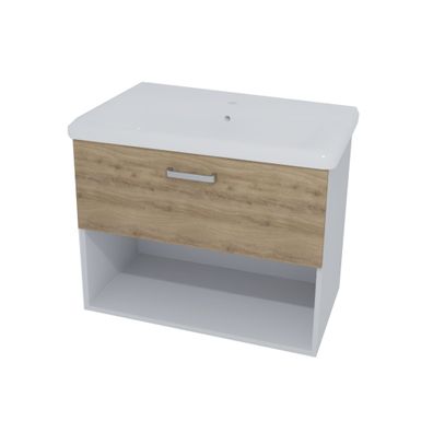 Kolpa EVELIN Schrank mit Waschbecken OUE 80 II GRAY/OAK