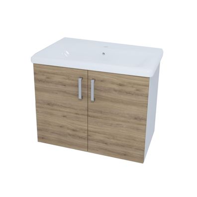 Kolpa EVELIN Schrank mit Waschbecken OUE 80 GRAY/OAK