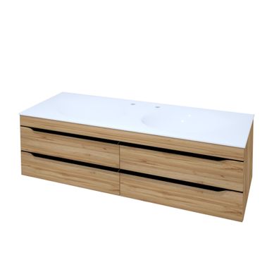 Kolpa MALAYA Schrank mit Doppelwaschbecken OUM 140 NATUR OAK