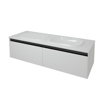Kolpa Pandora Schrank mit Doppelwaschbecken OUP 150 WH
