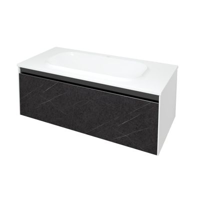 Kolpa Pandora Schrank mit Waschbecken OUP 110 BLACK STONE