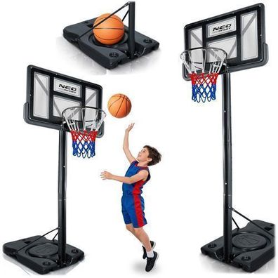 Verstellbarer Basketballkorb 135-300 cm, stabil, groß, Neo-Sport NS-282