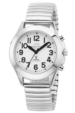 Master Time Sprechende Damen-Funkuhr mit Zugband MTLA-10706-60M
