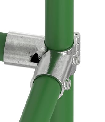 Rohrverbinder | Eckstück aufklappbar | 116D48-V | 48,3 mm | 1 1/2" | Feuerverzinkt u