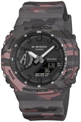 Casio G-Shock Classic Ana-Digi-Uhr Grau/Rosafarben GA-2100CM-8AER