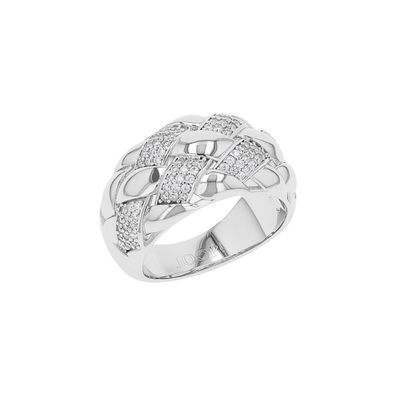 Joop! Damen Ring 2040551 Silber 925, rhodiniert, Zirkonia, Größe 56