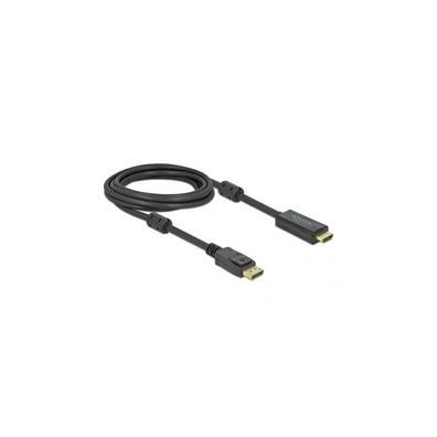 DELOCK DisplayPort 1.2 > HDMI Kabel 4K 60Hz 3m aktiv schwarz