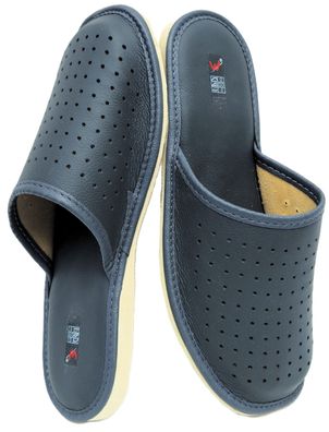 Hausschuhe - Latschen - Pantolette, Gr. 40 bis 46, Echt LEDER, Bequeme * Grau*