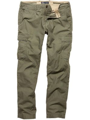 Vintage Industries Slimfit Cargohose Mallow Pants Olive