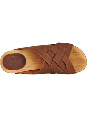 Sanita Clogs Damen Sandale Wood-Salto Sport Flex Sandal Chestnut