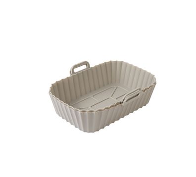 2-tlg. Silikonform für Heißluftfritteusen - 20 x 13 x 6 cm, Antihaft & Lebensmitte