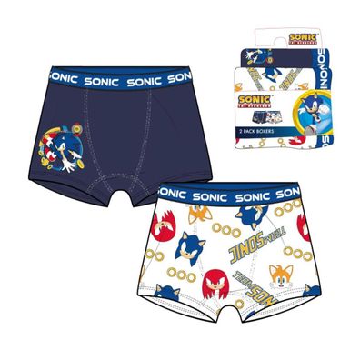 Sonic Boxershorts Kinder Unterwäsche 2 teilig mit Gaming Design