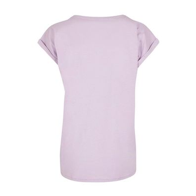 Merchcode Damen Ladies Abstract Lines Extended Shoulder Tee MP0008788