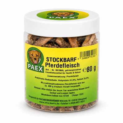 PAEX Stockbarf Pferdefleisch 80g