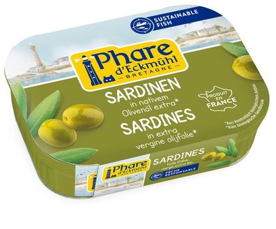 3x Phare d´Eckmühl Sardinen mit Olivenöl 135g