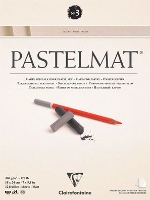 Clairefontaine Pastelmat N°3 18x24 360g 12Bl