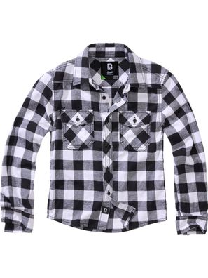 Brandit Kinder Hemd Checkshirt Kids White/Black
