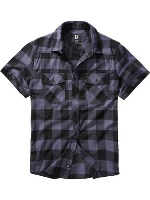 Brandit Men Hemd Checkshirt halfsleeve Black/Grey