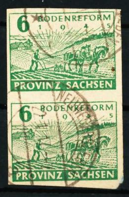 SBZ PROV. Sachsen Nr 85wa gestempelt SENKR PAAR X667D76