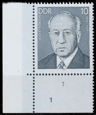 DDR 1984 Nr 2851R1-F2 postfrisch ECKE-ULI XAC0DF6
