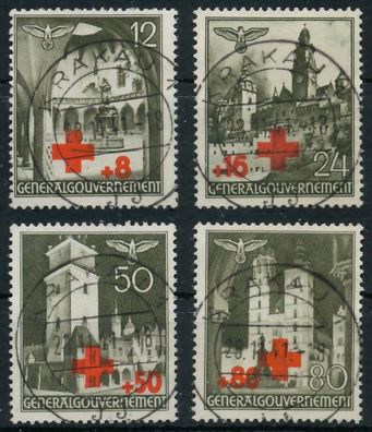 Generalgouvernement 1940 Nr 52-55 zentrisch gestempelt XB01BEA